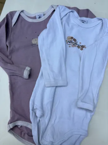 Lot de 2 bodies petit bateau 18 mois
