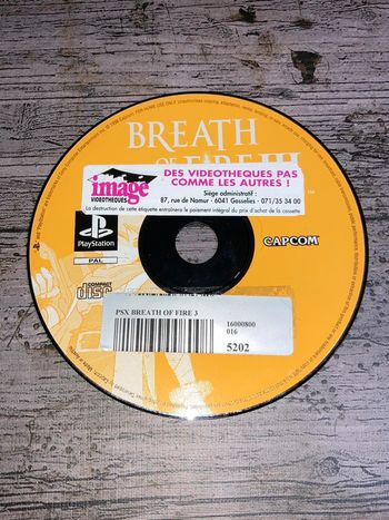 Breath of fire III jeu PS1 Loose Sony PAL