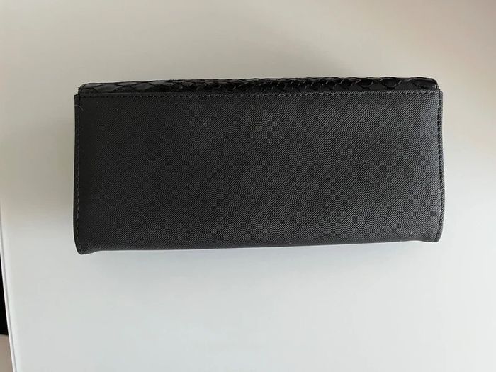 Portefeuille porte-monnaie serpent similicuir noir - photo numéro 2