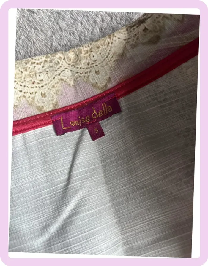 Manteau long motifs colorés Louise Della - Taille 3 - photo numéro 4