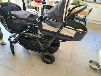 Poussette double peg perego trio complète 