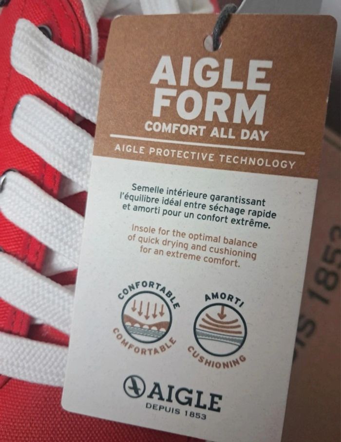 Aigle baskets en toile été femme P.39 neuves - photo numéro 13