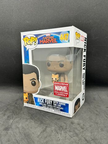 Funko pop marvel nick fury with goose 447