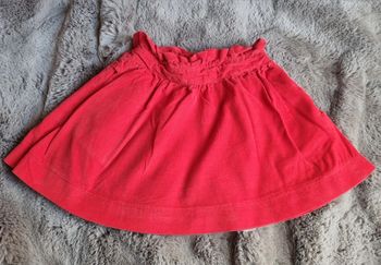 Jupe velour rouge