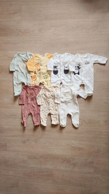 Lot de 7 pyjamas en velours – 3  mois