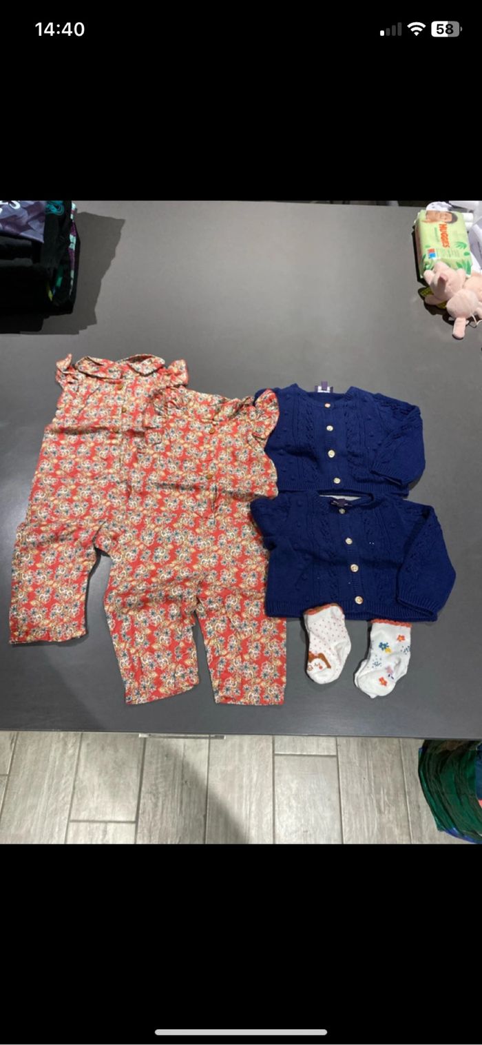 Lot jumelles de 2 Ensembles sergent major 6 mois