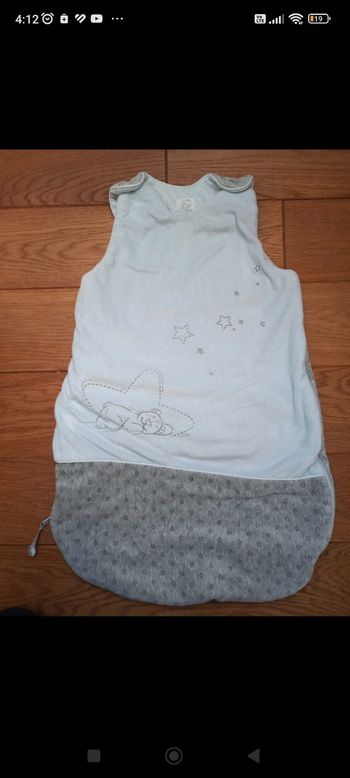 Gigoteuse gris et bleu claire