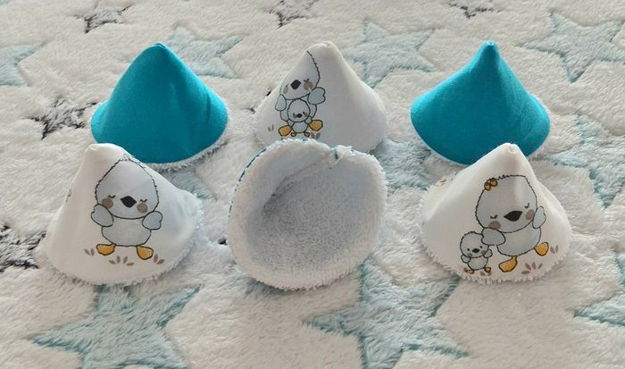 Lot de 6 tipis ~ cônes a pipi Poussins 🐤 Turquoise 🩵 - photo numéro 2