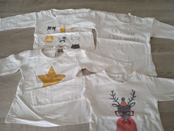 Lot t-shirt manches longues 12 mois