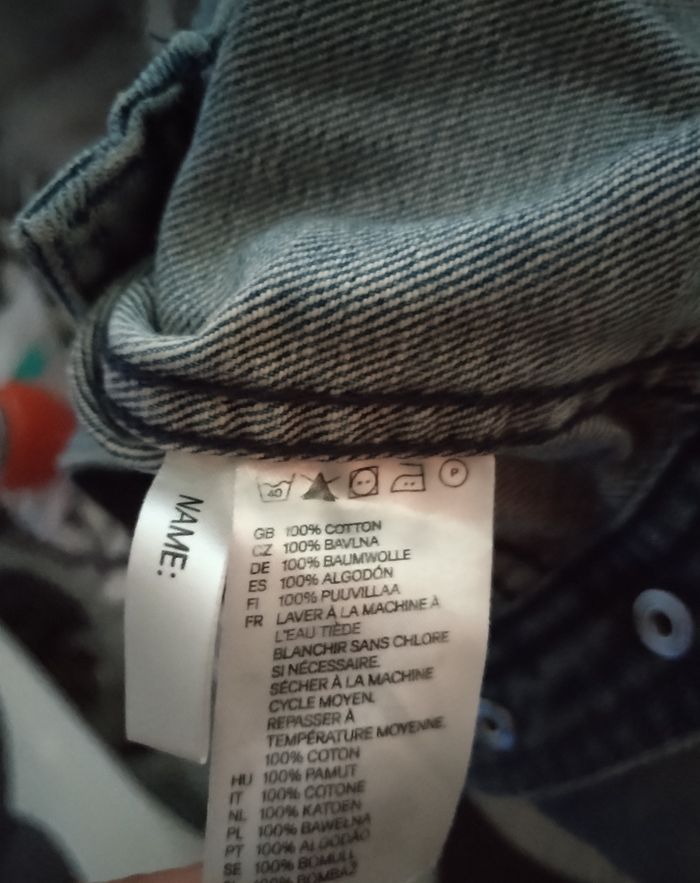 Jolie Veste en jeans courte 6/7 ans 100% coton neuve - photo numéro 5