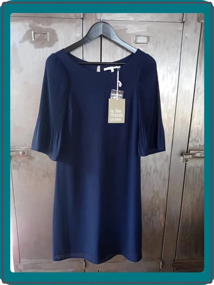 Robe bleue La Fée Maraboutée taille 34 neuve
