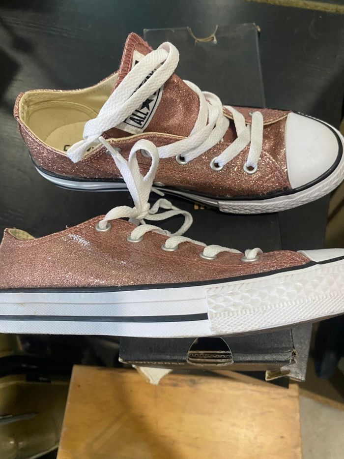 Converse métallisées couleur cuivre