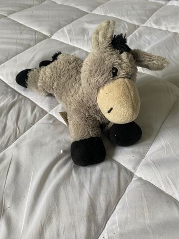 Peluche bouillotte Warmies âne au micro-ondes 