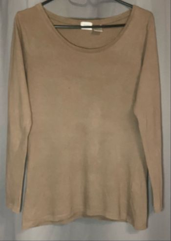 Haut beige/café »La Redoute »manches longues