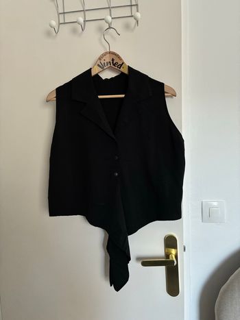 Haut noir vintage style chemise sans manches – Très bon état – Taille S