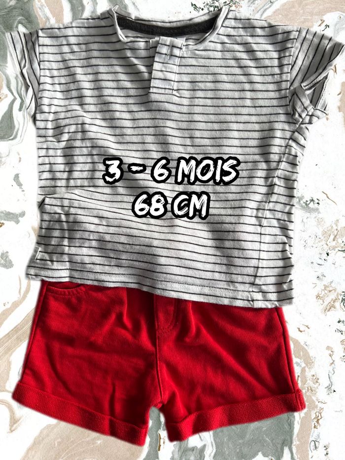 Lot t’shirt Zara et short Obaïbi 6 mois très bon état