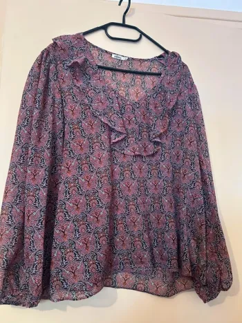 Blouse transparente à motif