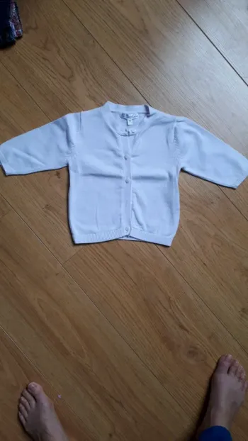 Gilet blanc 6 mois