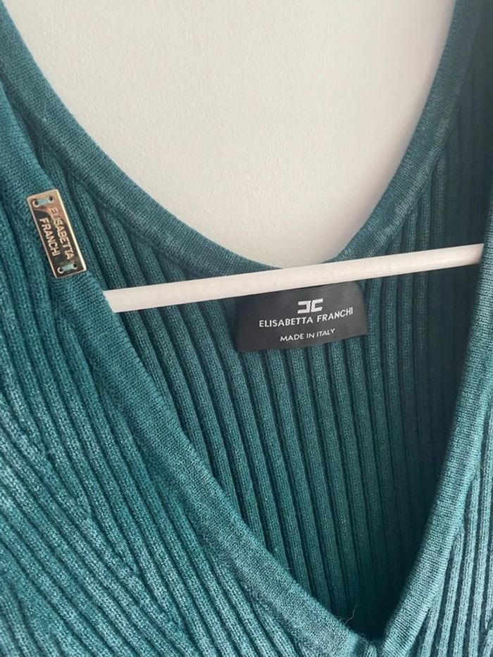 Top turquoise délavé Elisabetta Franchi - photo numéro 2