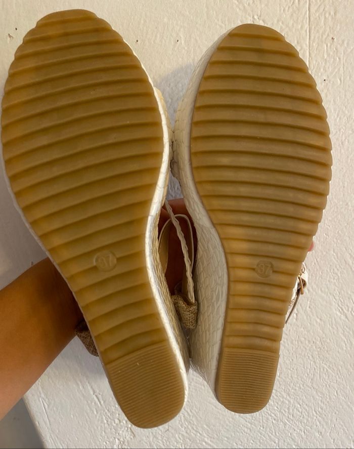 Compensées blanches femme neuve - photo numéro 2