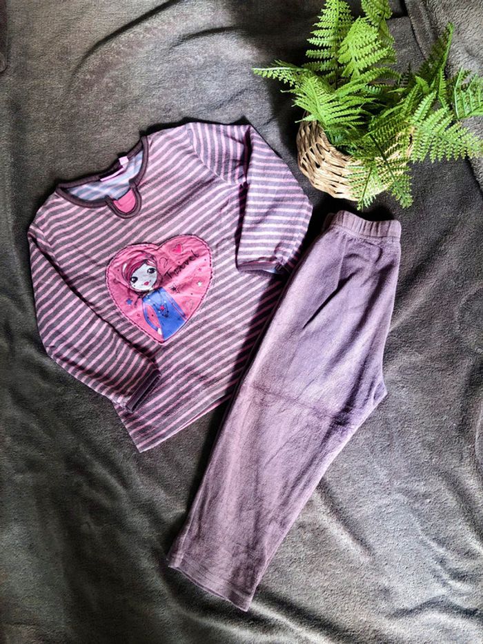 Pyjama marron rose fille NKY - photo numéro 2