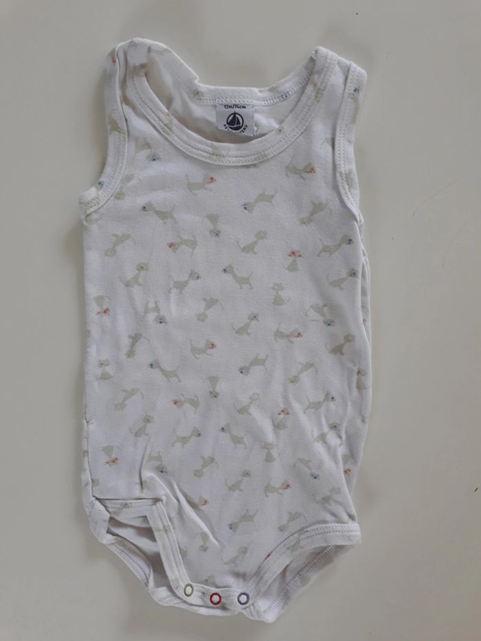Lot bodies petit bateau 1 an - photo numéro 3