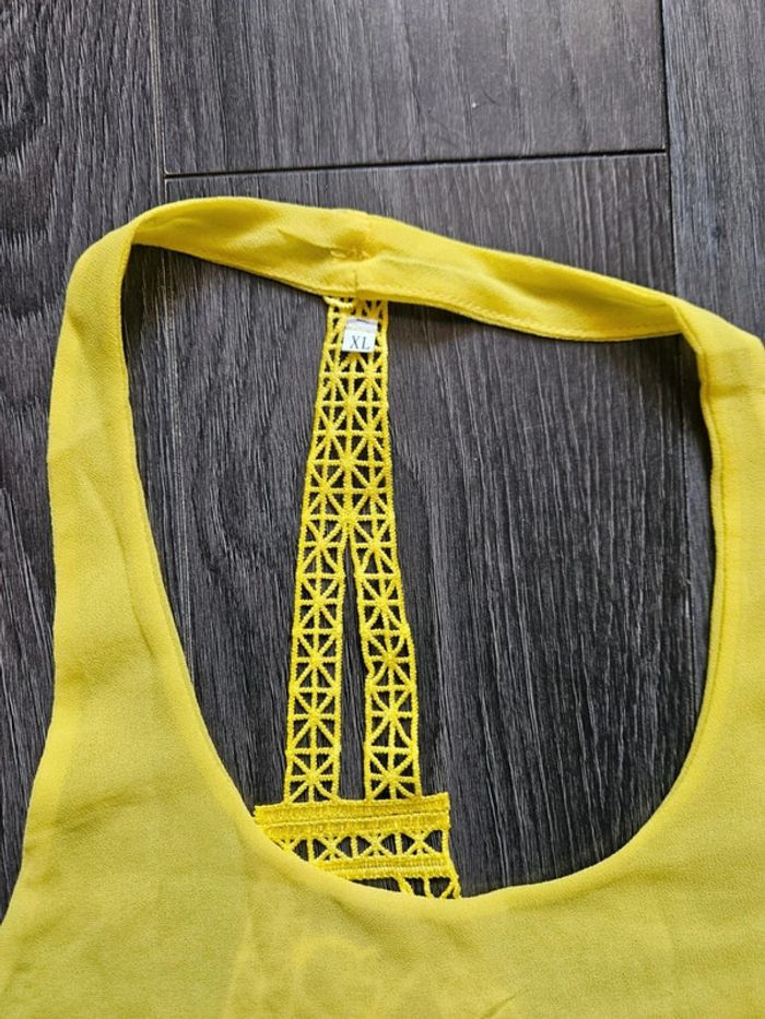 Top Jaune Tour Eiffel Taille XL 🗼 - photo numéro 2