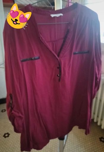 Chemisier bordeaux Jacqueline Riu 44