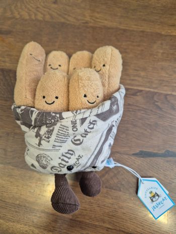 Jellycat peluche cosy chips paquet frite neuf