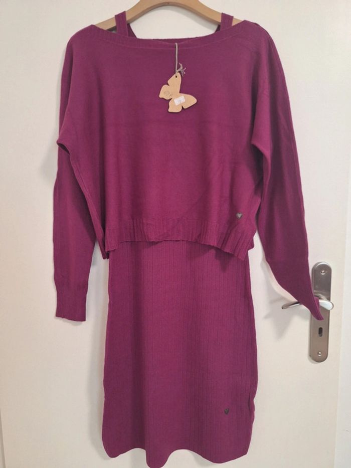 Robe dress vestido kleid fuchia - photo numéro 2