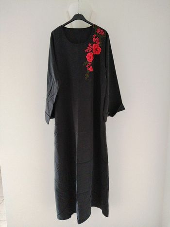 Robe abaya avec grand voile noire