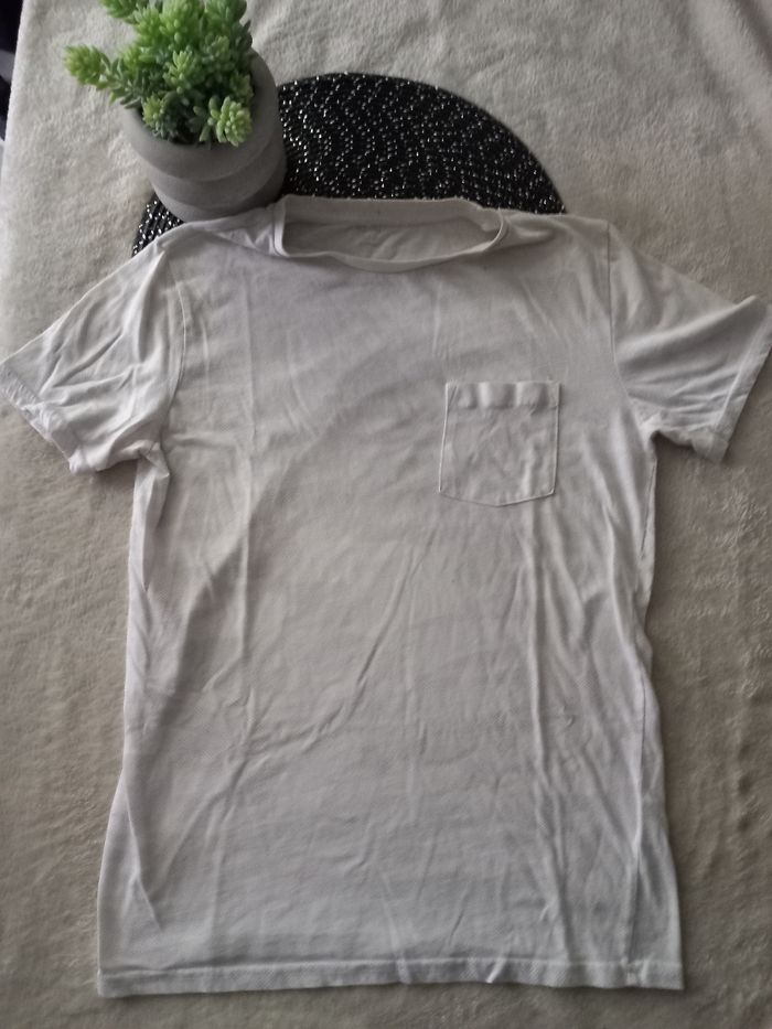 T-shirt garçon – Kiabi – XS – Blanc – Bon état