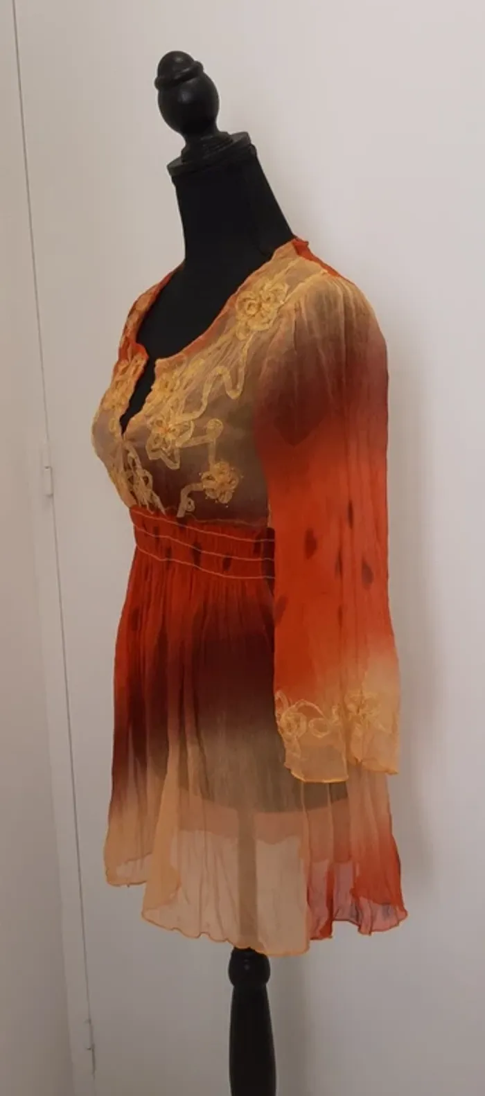 Magnifique tunique/ blouse manches longues Alexo de style bohème - photo numéro 4