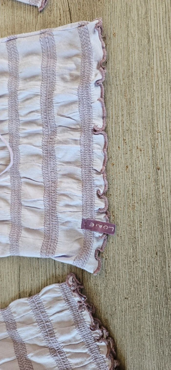 Blouse mauve/lila lignée, Lisa Rose, taille 6 ans, nickel - photo numéro 7
