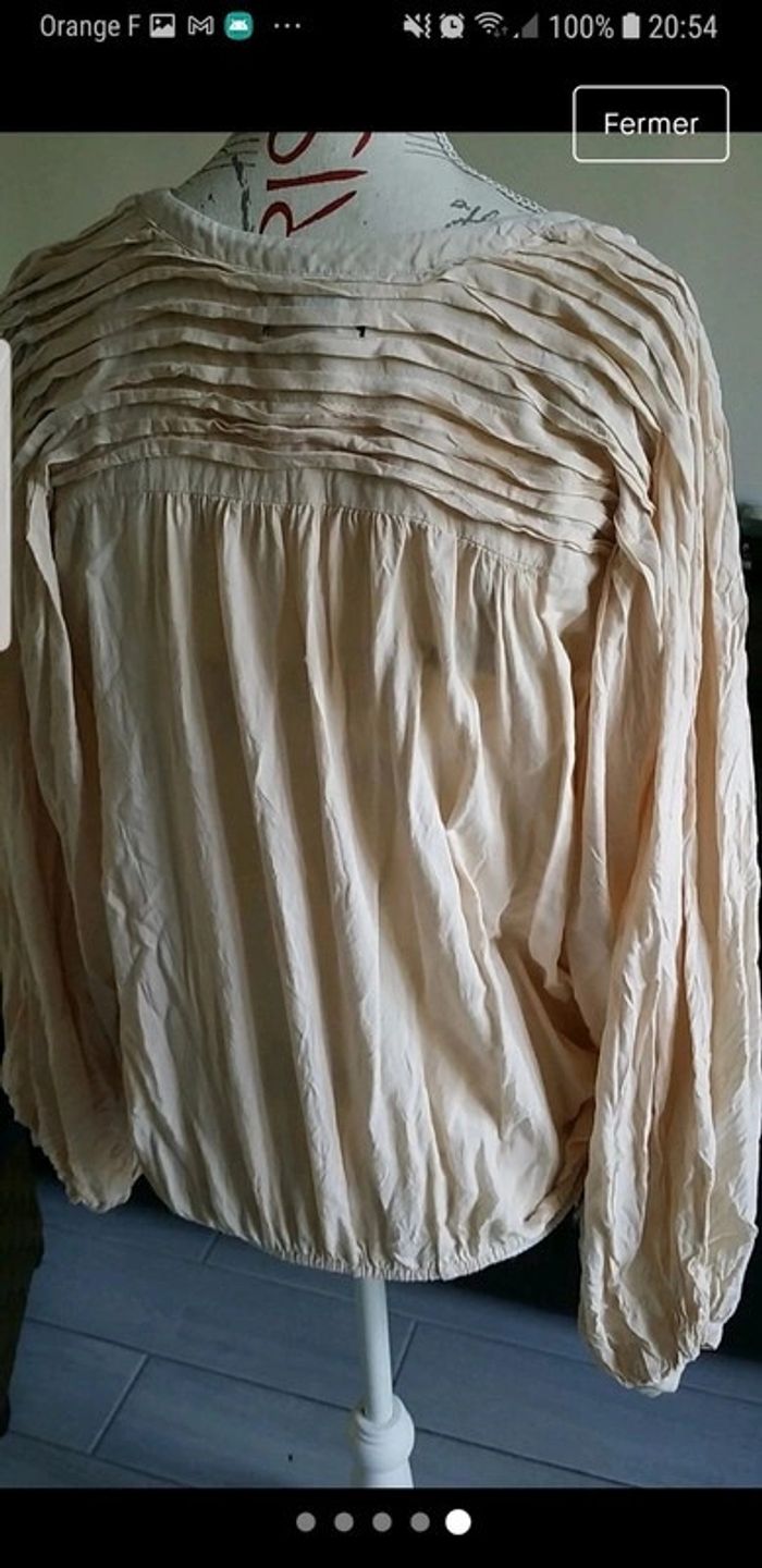 Blouse manche large col v h&m taille38 - photo numéro 2