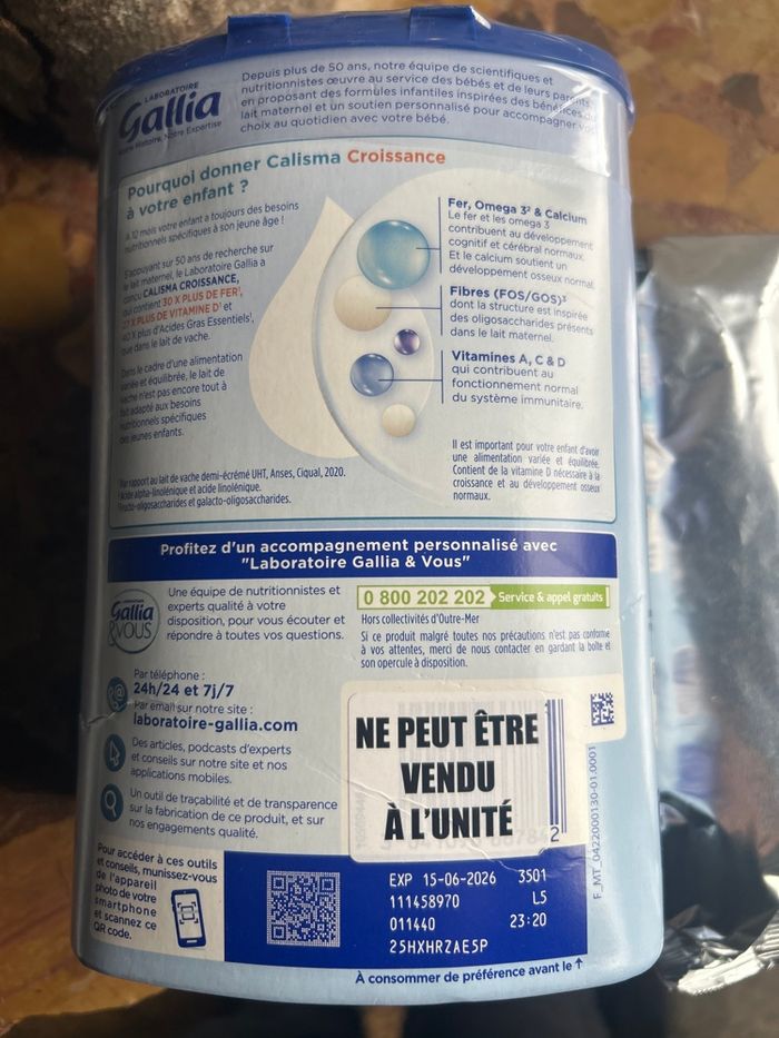 Lait croissance