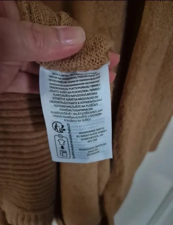 Cardigan long avec poches marron - photo numéro 6