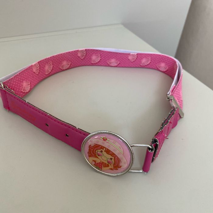 Ceinture élastique rose Charlotte aux fraises
