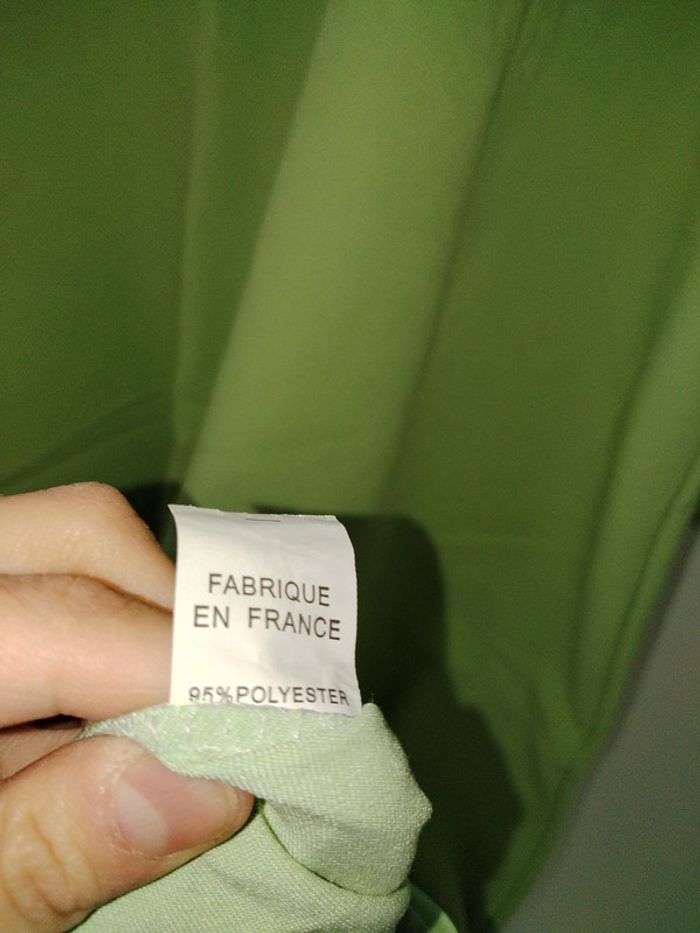 Robe abaya avec grand voile vert pomme - photo numéro 6