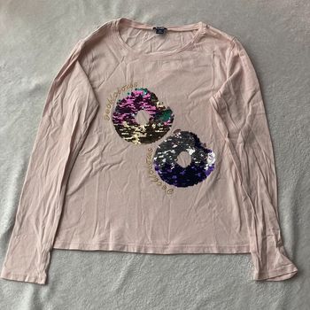 T-shirt enfant rose pale donuts