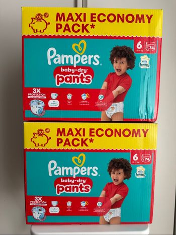 148 couches pampers pants taille 6