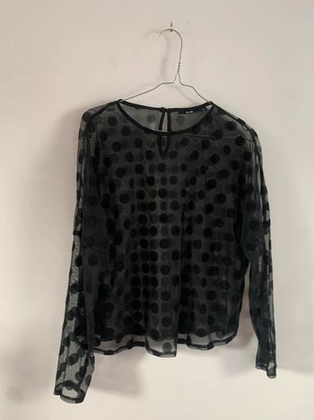 Haut à pois transparent