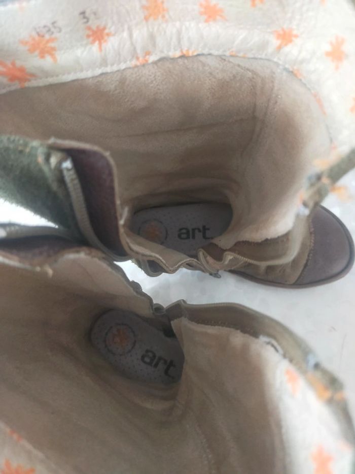 Bottes filles T 31 Arte cuir /daim vert - photo numéro 13