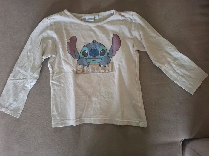 T shirt manche longue taille 5 ans stitch