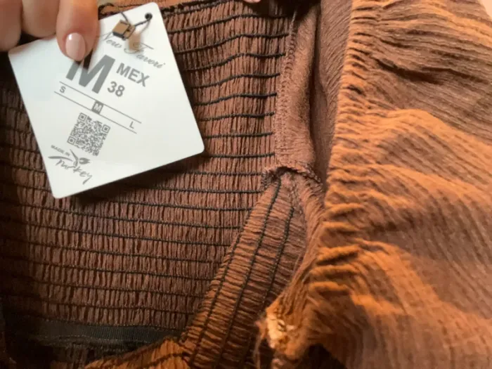Robe marron épaules dénudées sexy - photo numéro 5