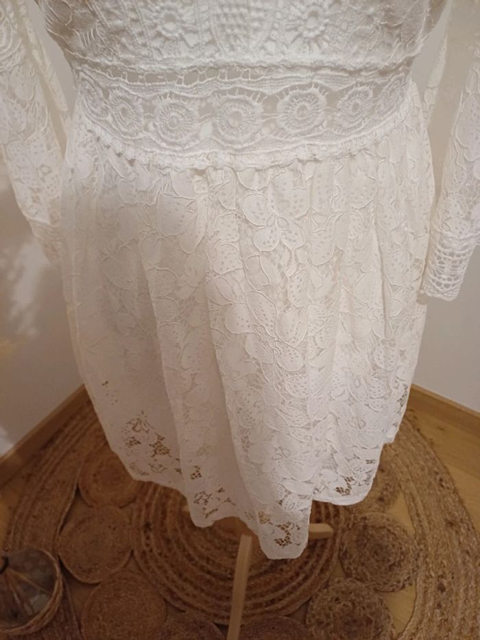 Robe blanche bohème en dentelle neuve Z Studio taille S/M 36/38 - photo numéro 3