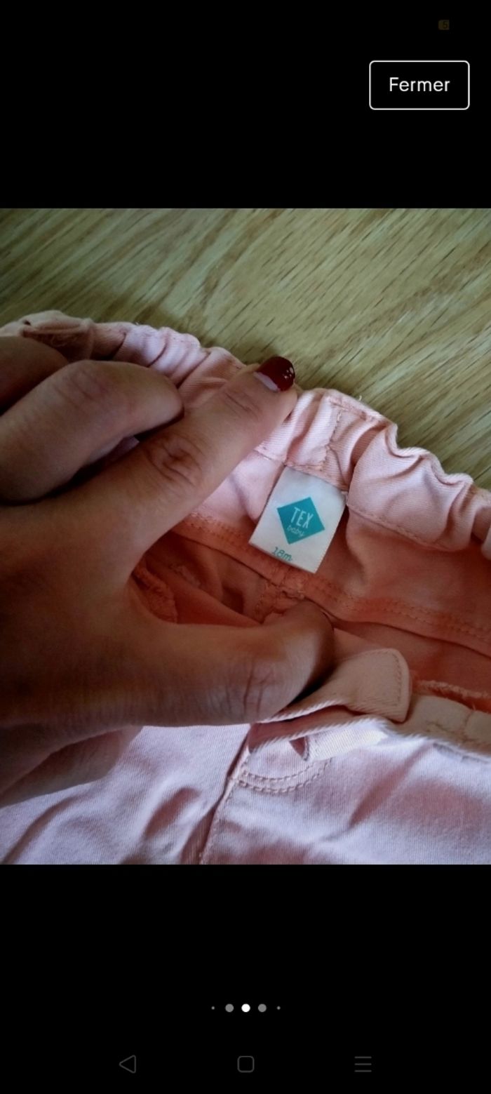 pantalon rose saumon. Tex.
taille 18 mois - photo numéro 6