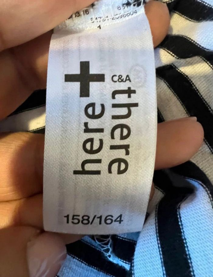 Robe été longue rayé noir et blanche taille 158/164 (14 ans) marque C&A excellent état - photo numéro 3