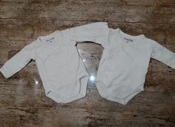 Lot de 2 bodies fille naissance 44cm
