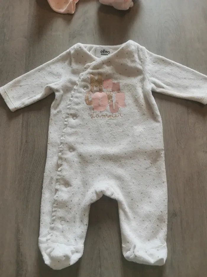 2 Pyjamas Naissance Bébé Fille Gémo - photo numéro 2
